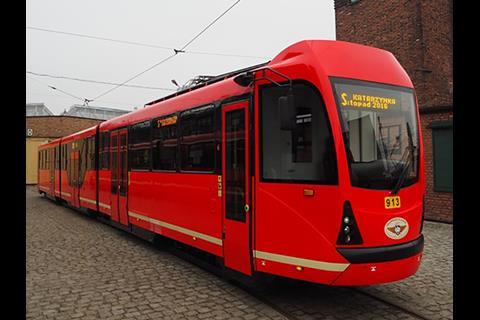 Tramwaje Śląskie has unveiled a modernised ex-Frankfurt tram (Photo: Tramwaje Śląskie).